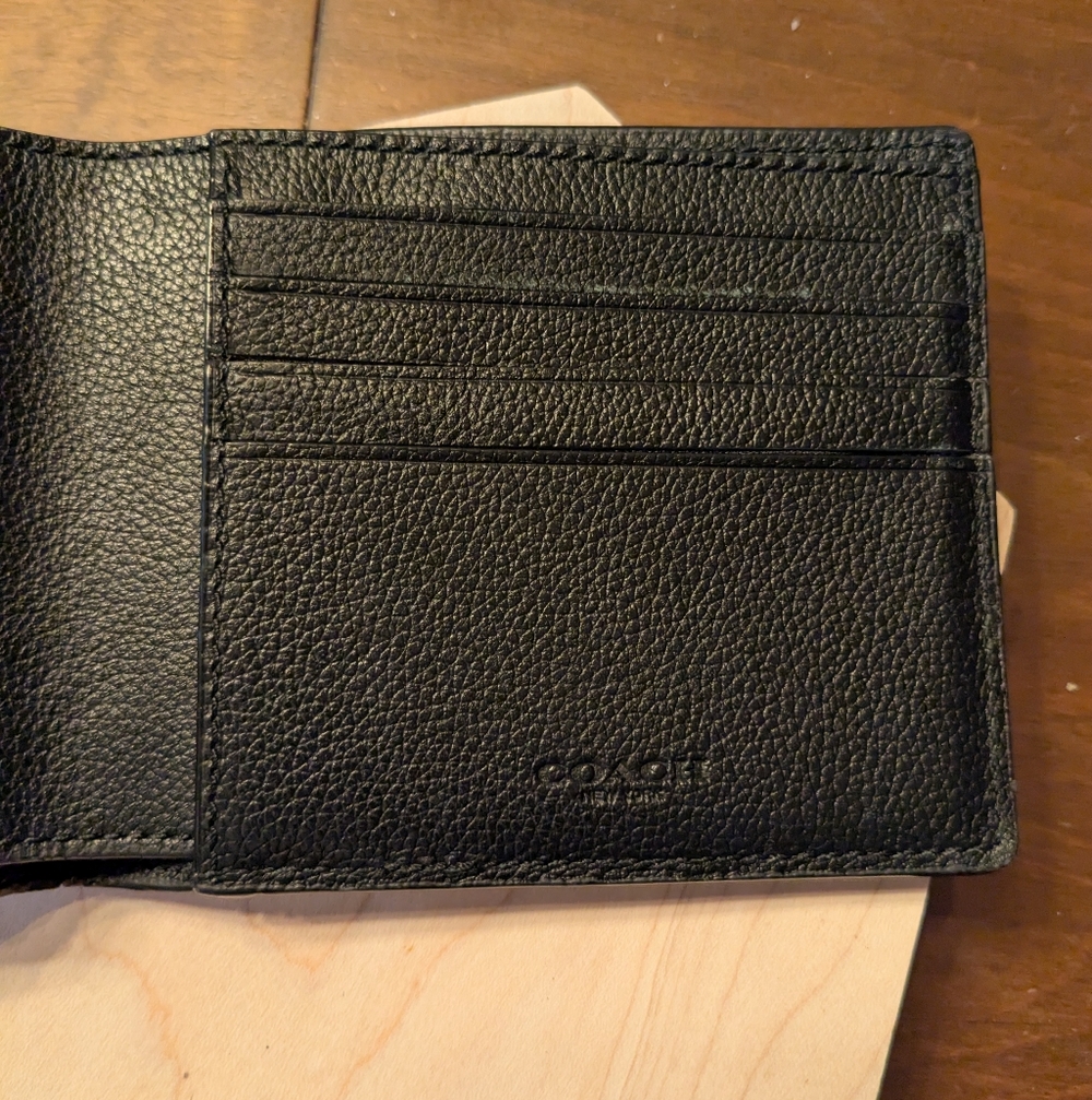Coach Black Leather Varsity Patches Wallet - Picture 8 of 13